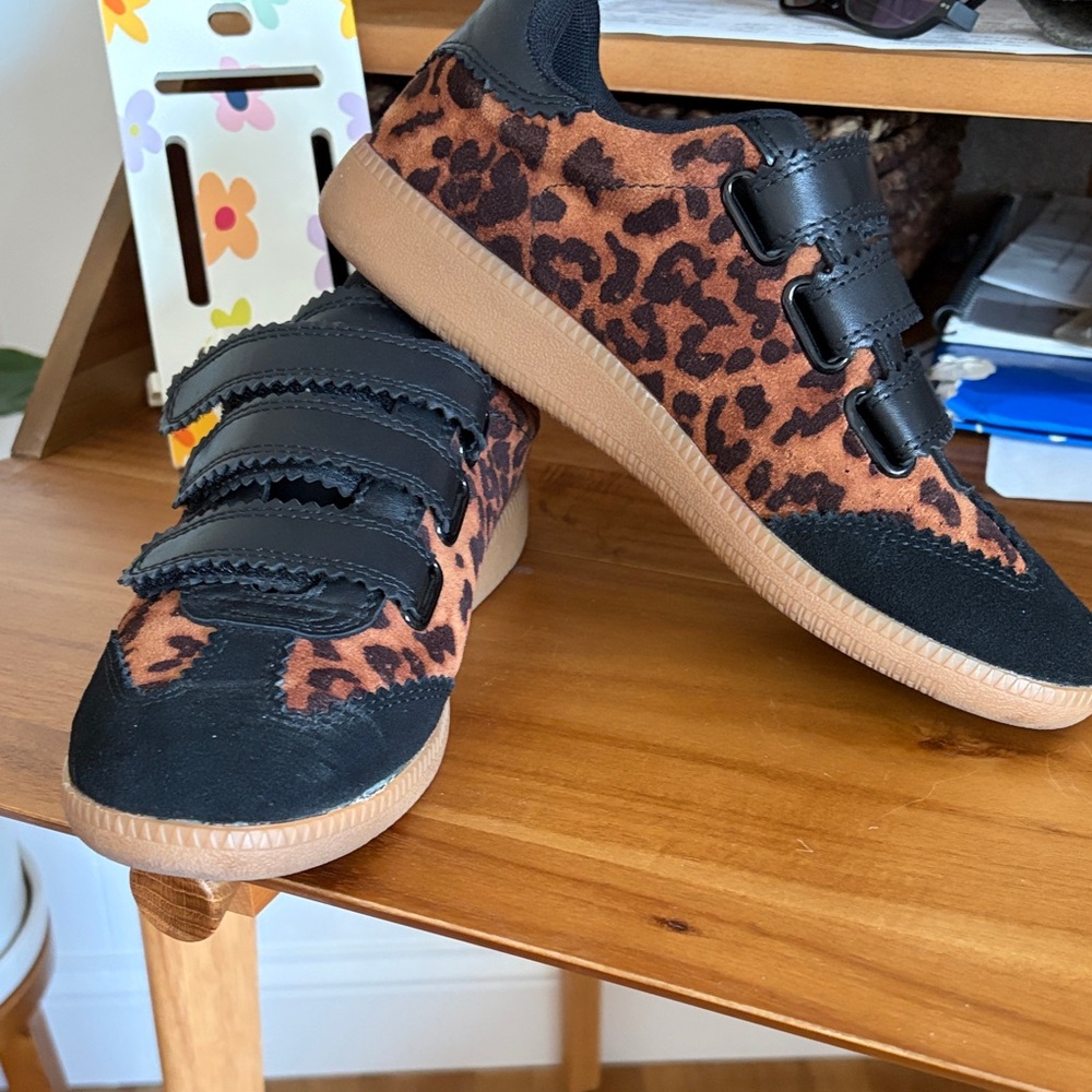 Silent D Seena Trainers Leopard Print Sneakers with Black Accents, Run Sm